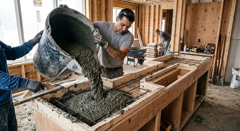 Cement Counter Installation in Napa, CA